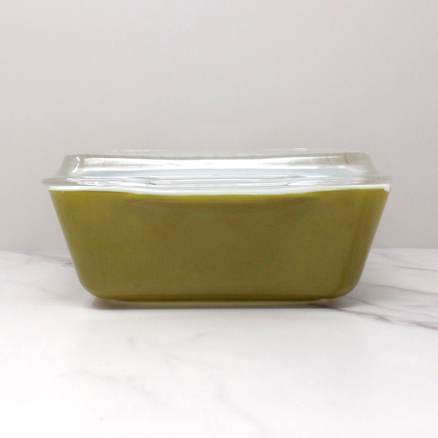 Vintage Pyrex Refrigerator Dish (1.5 Qt / model 503) with Glass Lid - Spring Blossom Green / Crazy Daisy