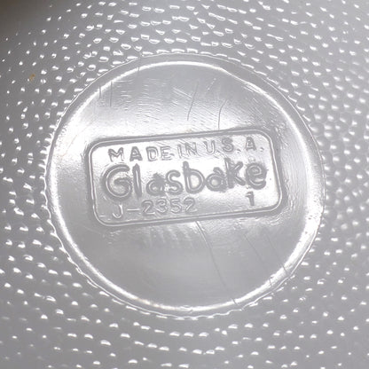Vintage Glasbake Divided Casserole Dish (J-2352) - Brown Vegetable Medley (1961-83)