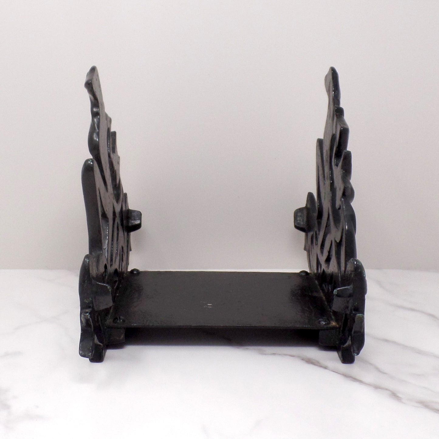 Vintage Dancing Frogs Cast Iron Art Deco Fishbowl Stand / Rack (1920s-1930s)