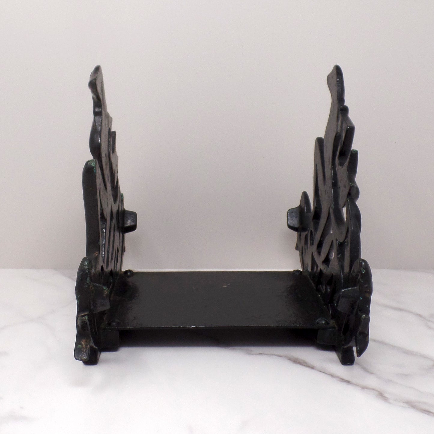 Vintage Dancing Frogs Cast Iron Art Deco Fishbowl Stand / Rack (1920s-1930s)