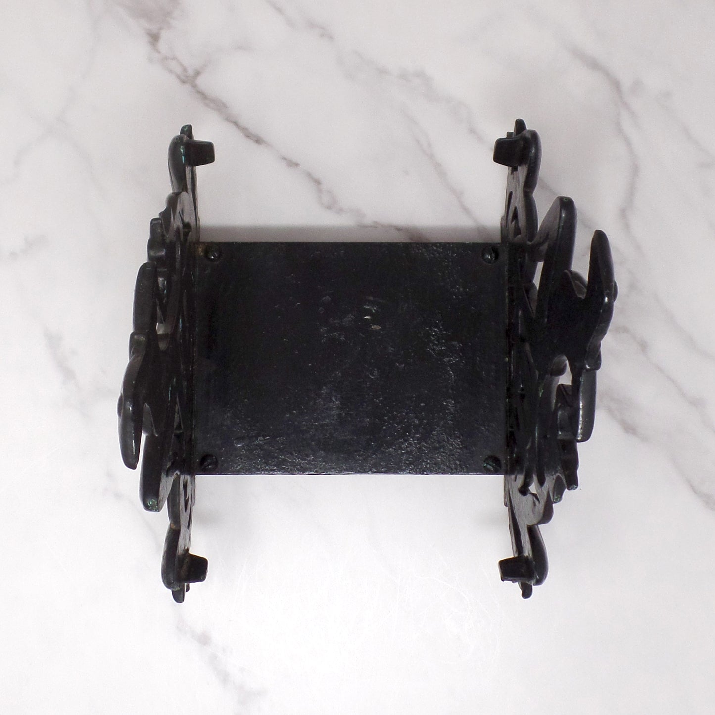 Vintage Dancing Frogs Cast Iron Art Deco Fishbowl Stand / Rack (1920s-1930s)