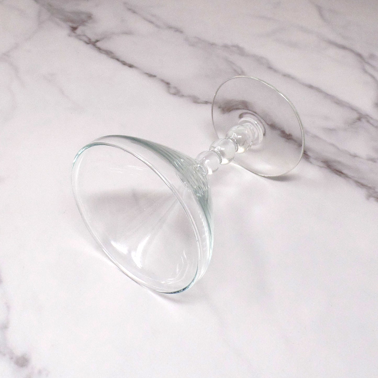 Vintage Libbey Knob Hill Ball Stem Coupe Champaign Glass, 4 oz (1950s) - Factory Flaw in Stem