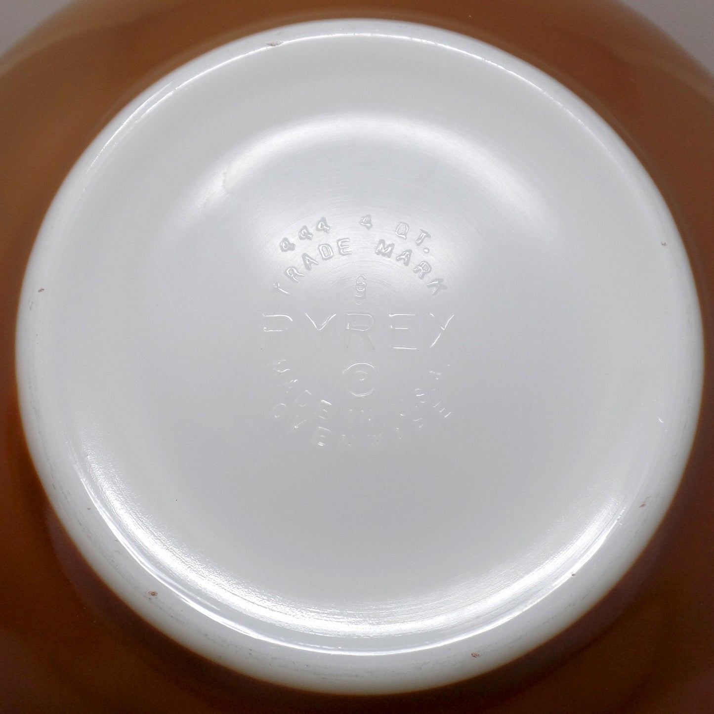 Vintage Pyrex 4 Qt (444) Cinderella Mixing Bowl - Early American (1962-71)