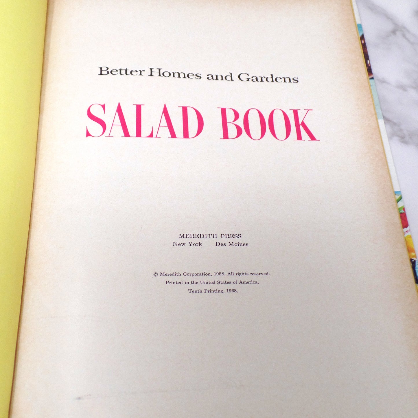 Vintage Cookbook - Book, Better Homes & Gardens Salad Book (1968)