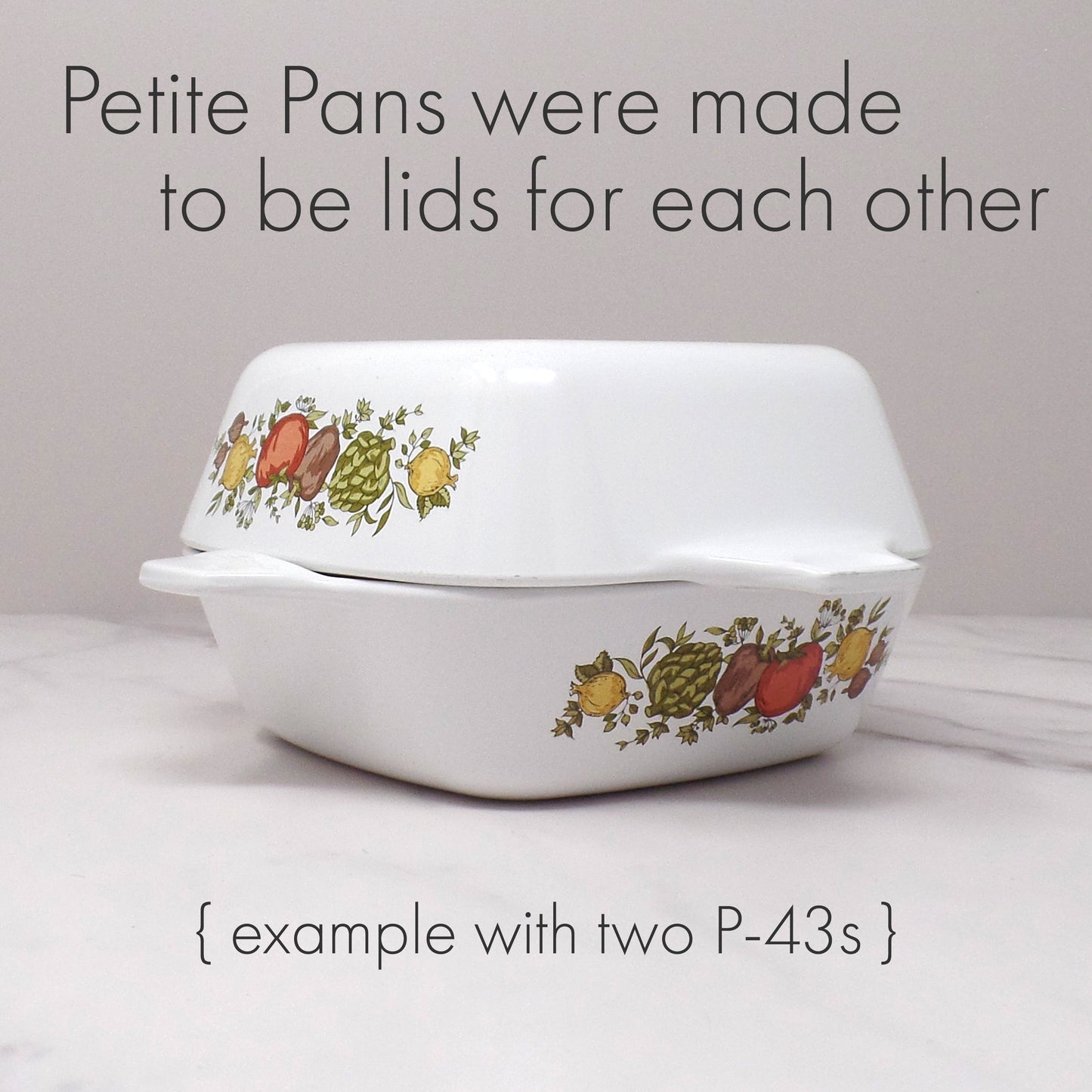 Vintage Corningware 1 3/4 cup Petite Pan (P-41-B), Spice O' Life (1972-79)
