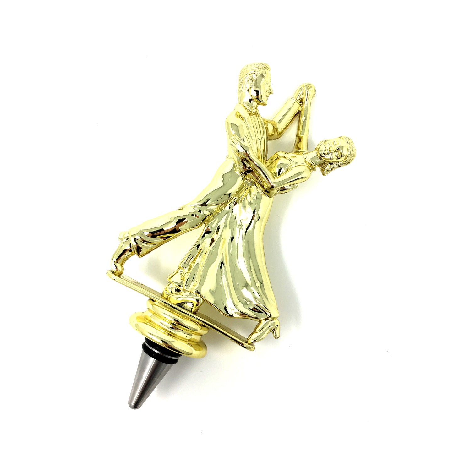 Ballroom Dance Trophy Wine Bottle Stopper with Stainless Steel Base