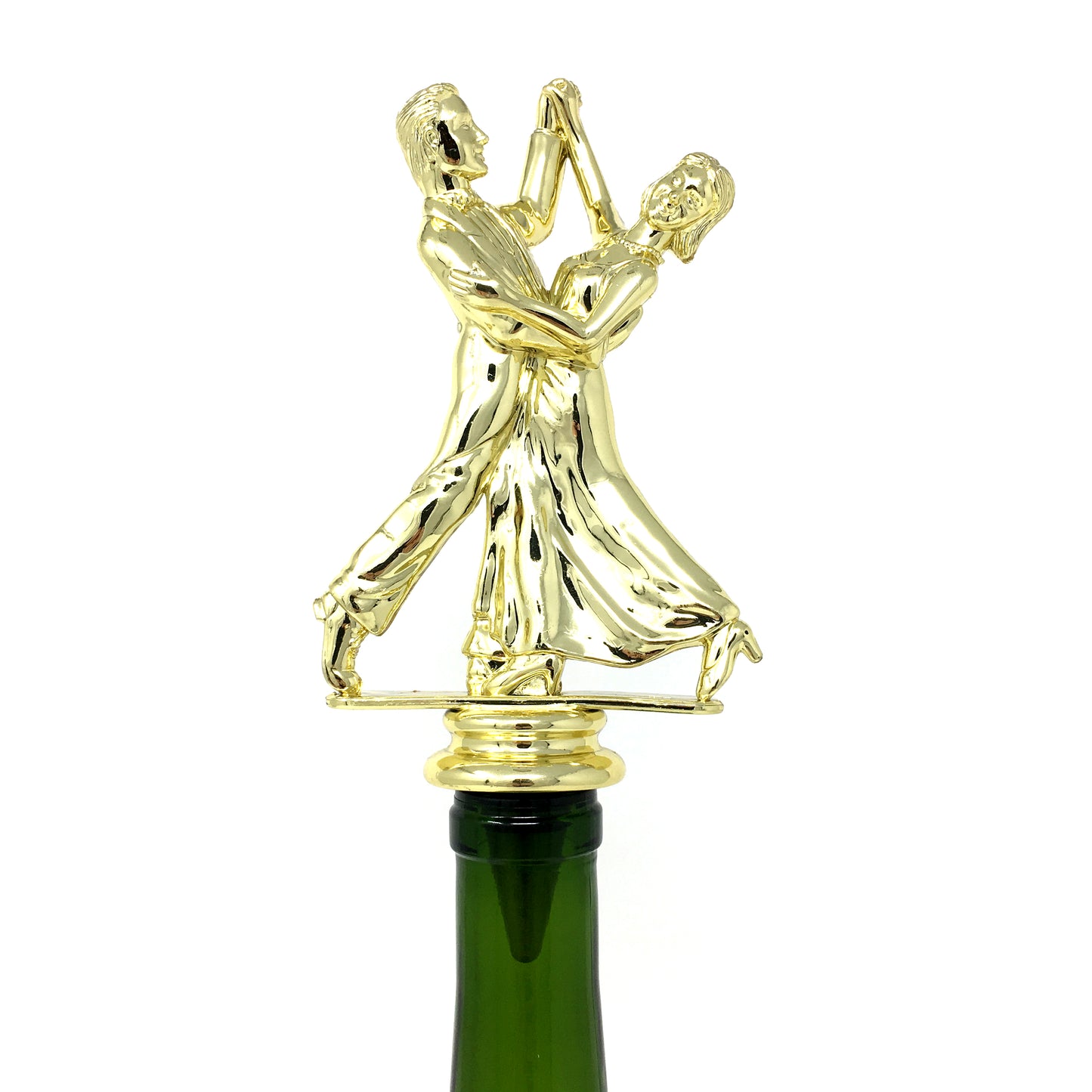 Ballroom Dance Trophy Wine Bottle Stopper with Stainless Steel Base