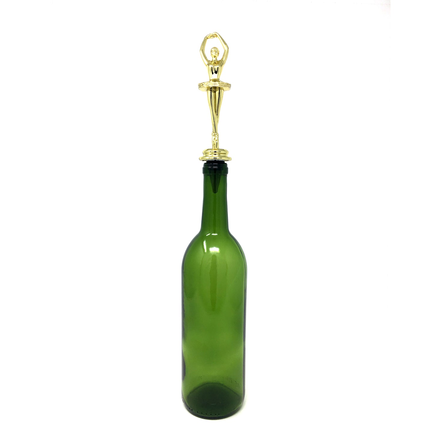 Ballerina Trophy Wine Bottle Stopper with Stainless Steel Base