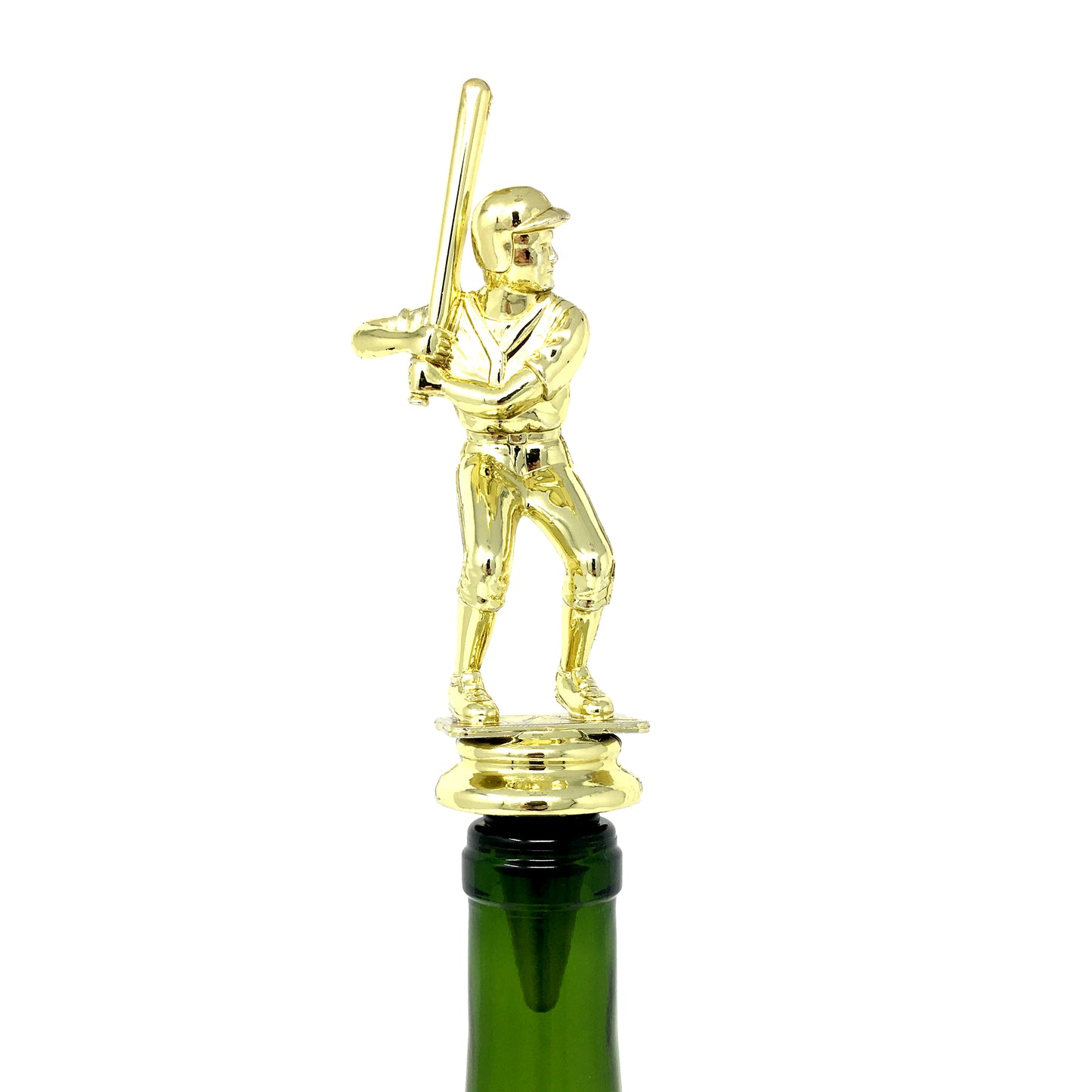 Baseball Trophy Wine Bottle Stopper with Stainless Steel Base