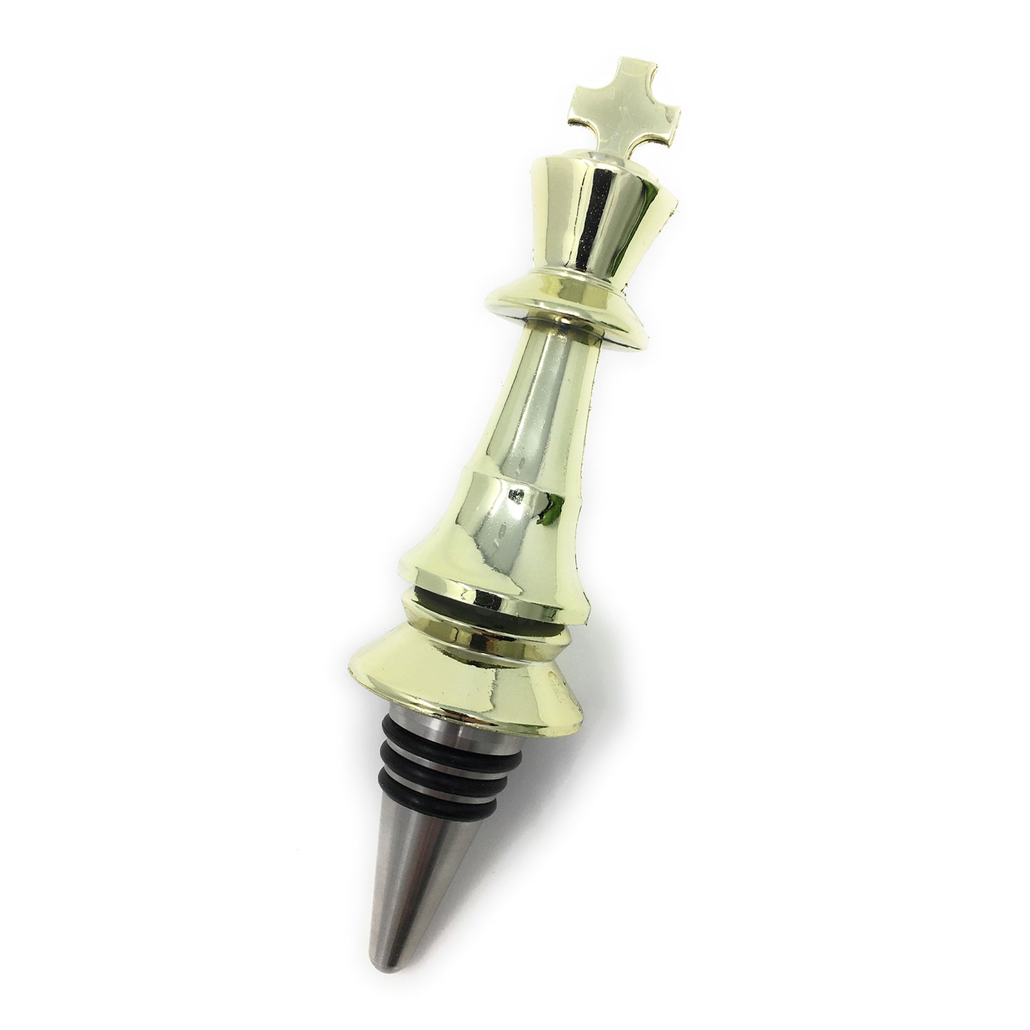 Chess Trophy Wine Bottle Stopper with Stainless Steel Base
