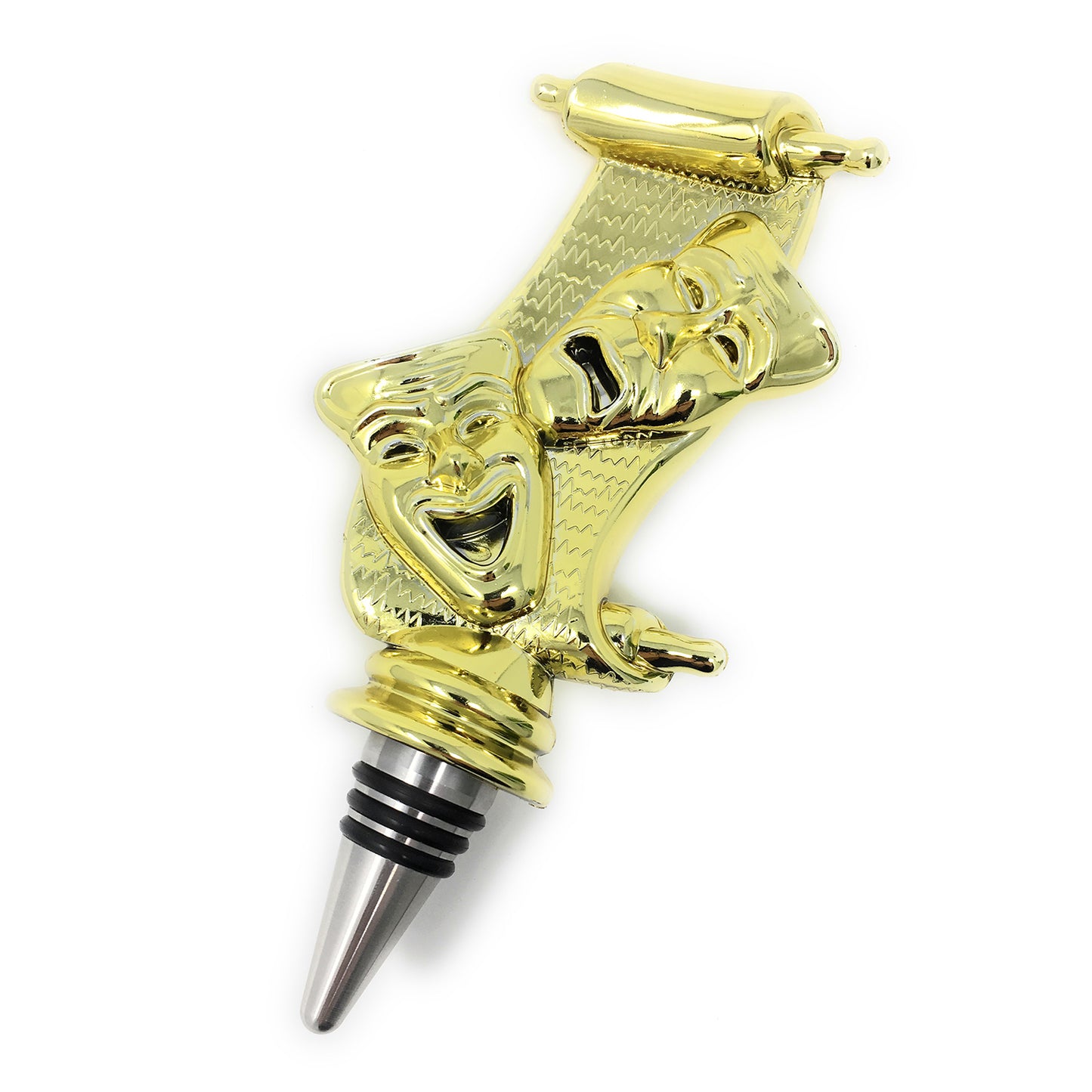 Drama Trophy Wine Bottle Stopper with Stainless Steel Base