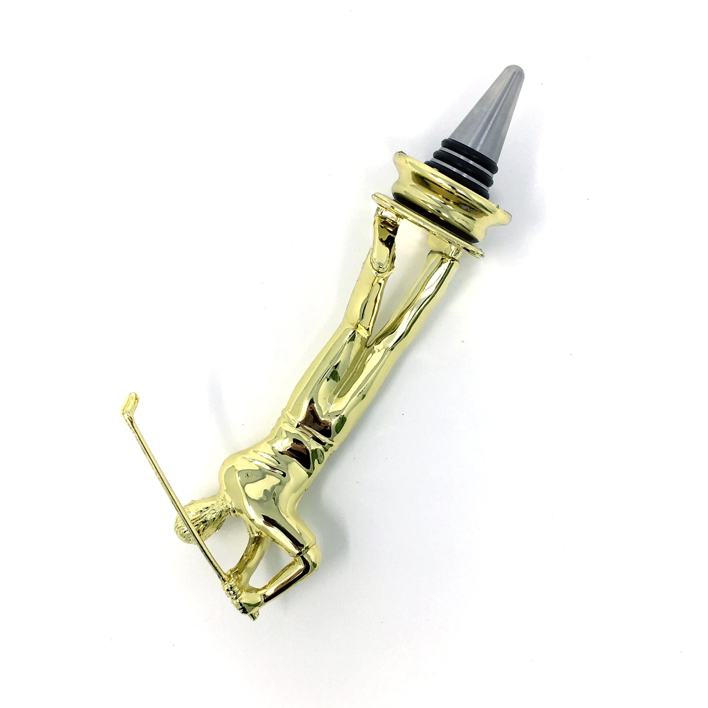 Golf Trophy Wine Bottle Stopper with Stainless Steel Base