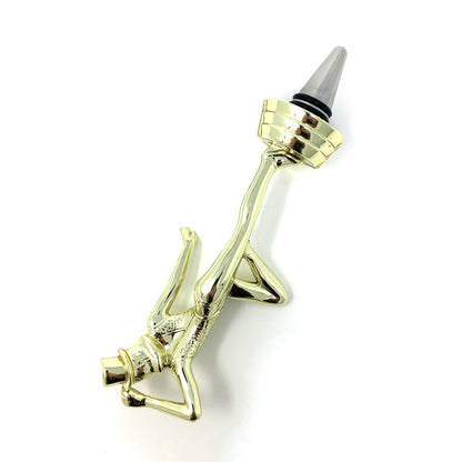 Jazz Dance Trophy Wine Bottle Stopper with Stainless Steel Base