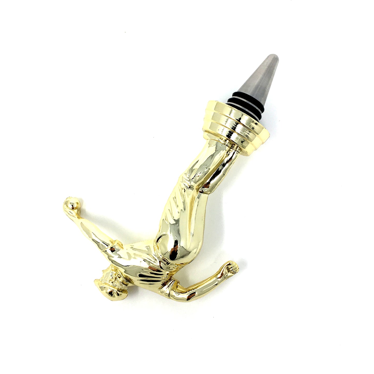 Petanque Trophy Wine Bottle Stopper with Stainless Steel Base