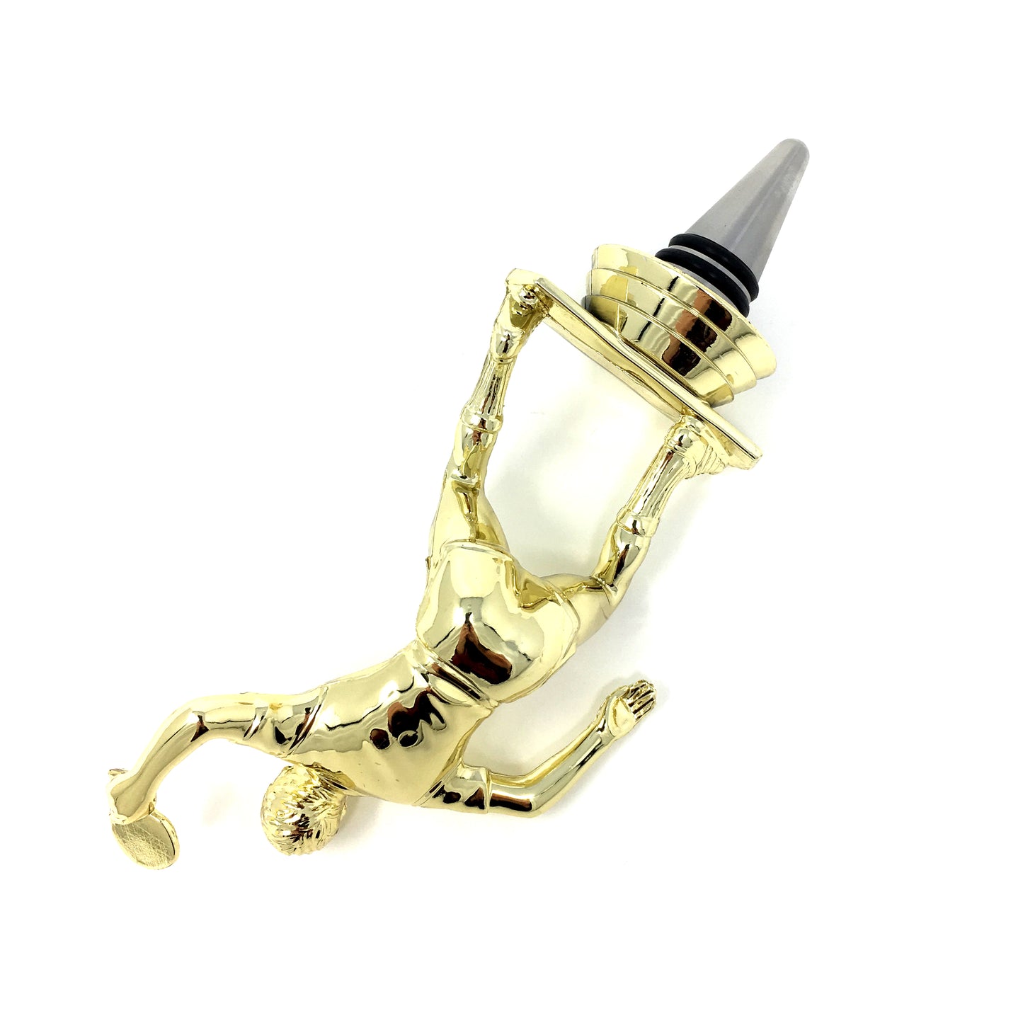 Ping Pong Trophy Wine Bottle Stopper with Stainless Steel Base