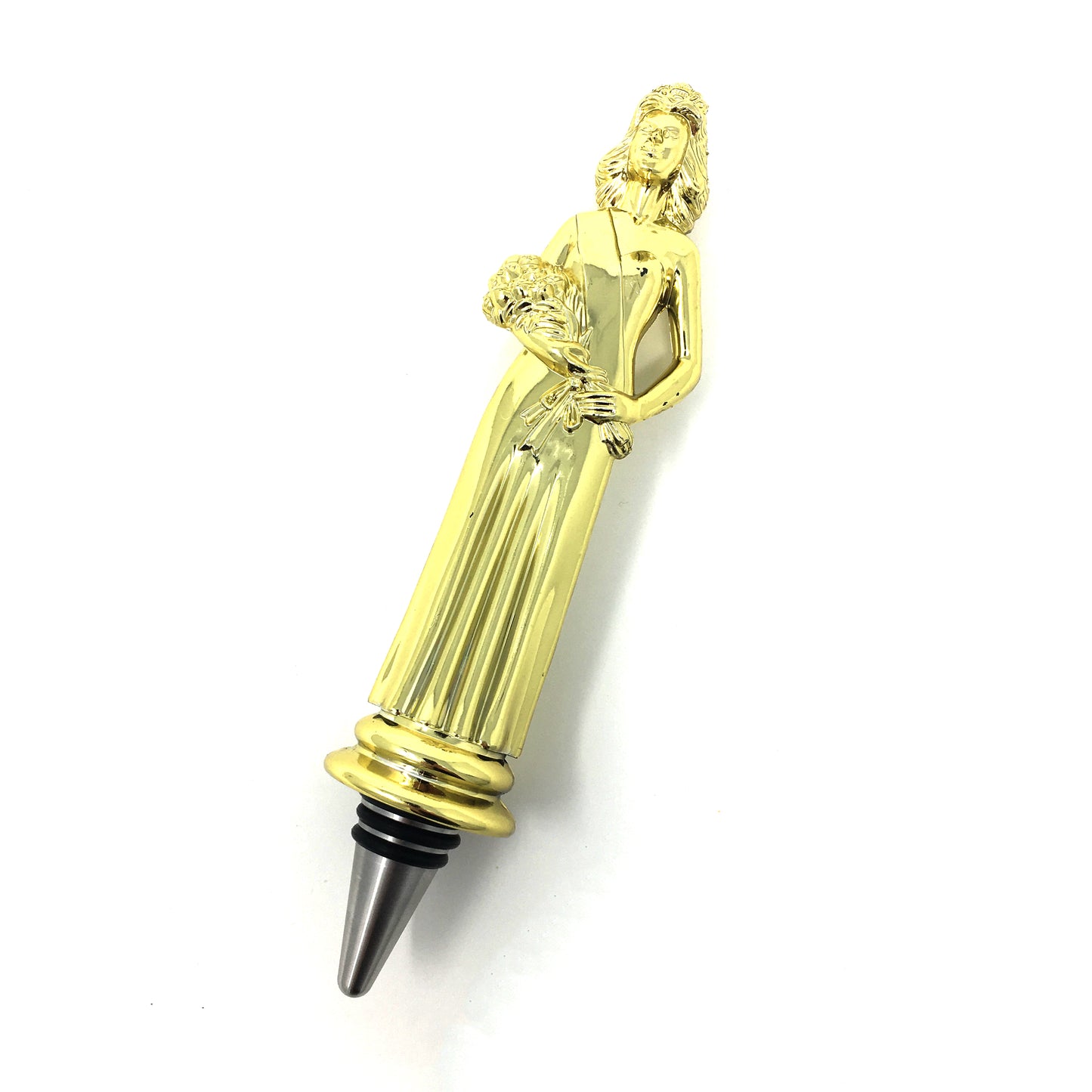 Queen Trophy Wine Bottle Stopper with Stainless Steel Base
