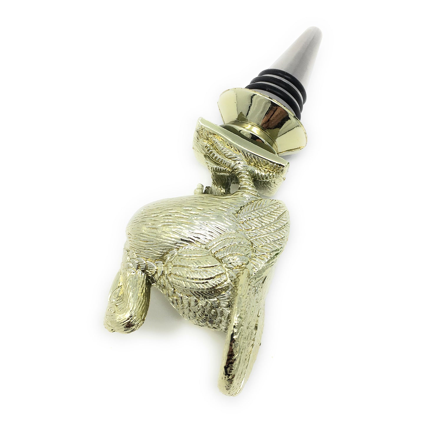 IKC Design Turkey Trophy Wine Bottle Stopper with Stainless Steel Base