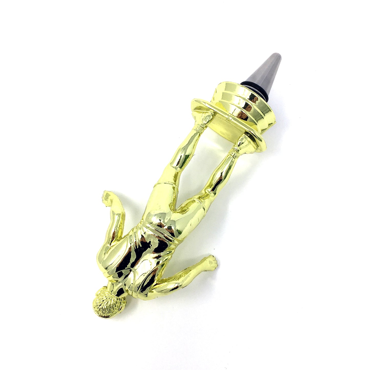 Wresting Trophy Wine Bottle Stopper with Stainless Steel Base