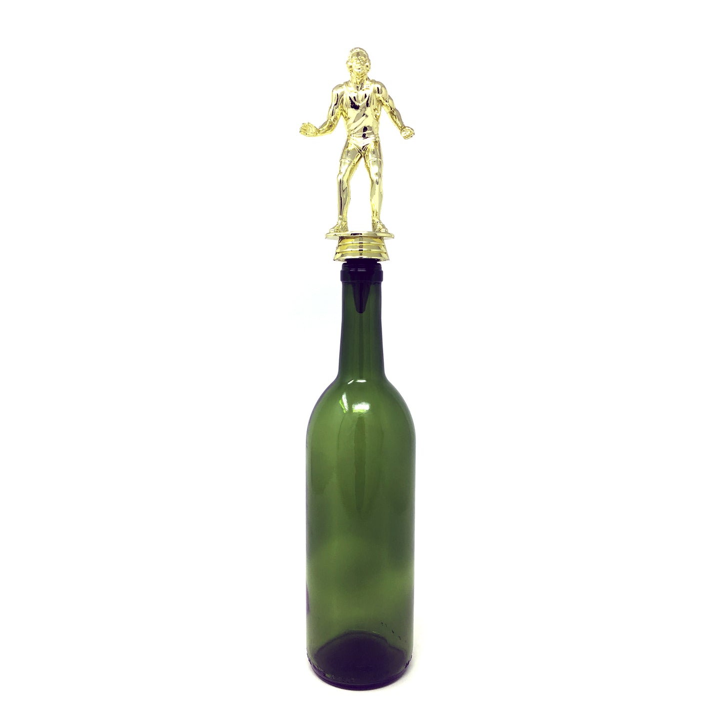 Wresting Trophy Wine Bottle Stopper with Stainless Steel Base