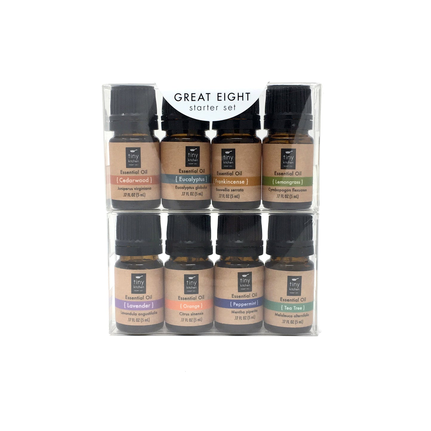 Great Eight Essential Oil Starter Set of 8 5 mL Bottles