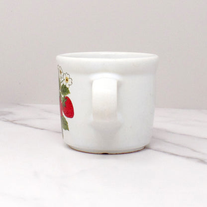 Vintage McCoy Strawberry Country Ceramic Small Mug (286), 7 oz (1980s)