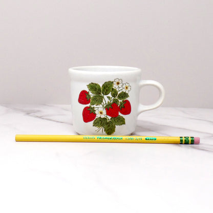 Vintage McCoy Strawberry Country Ceramic Small Mug (286), 7 oz (1980s)