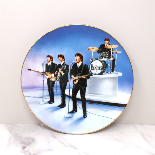Vintage Beatles "Live in Concert" Collectors Plate, in Original Box with COA from Delphi (1991)