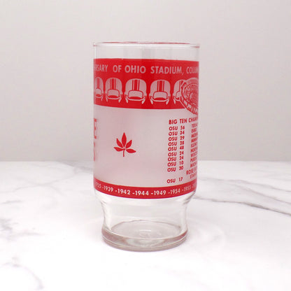 Vintage OSU Buckeyes Glass: 50th Anniversary of Ohio Stadium at The Ohio State University (1972)