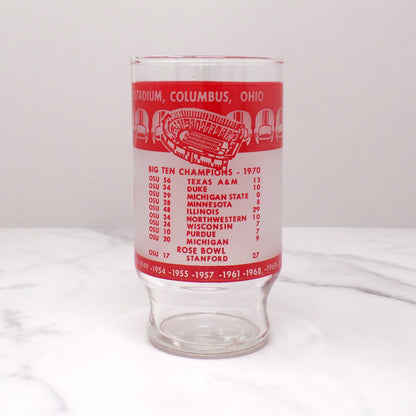 Vintage OSU Buckeyes Glass: 50th Anniversary of Ohio Stadium at The Ohio State University (1972)