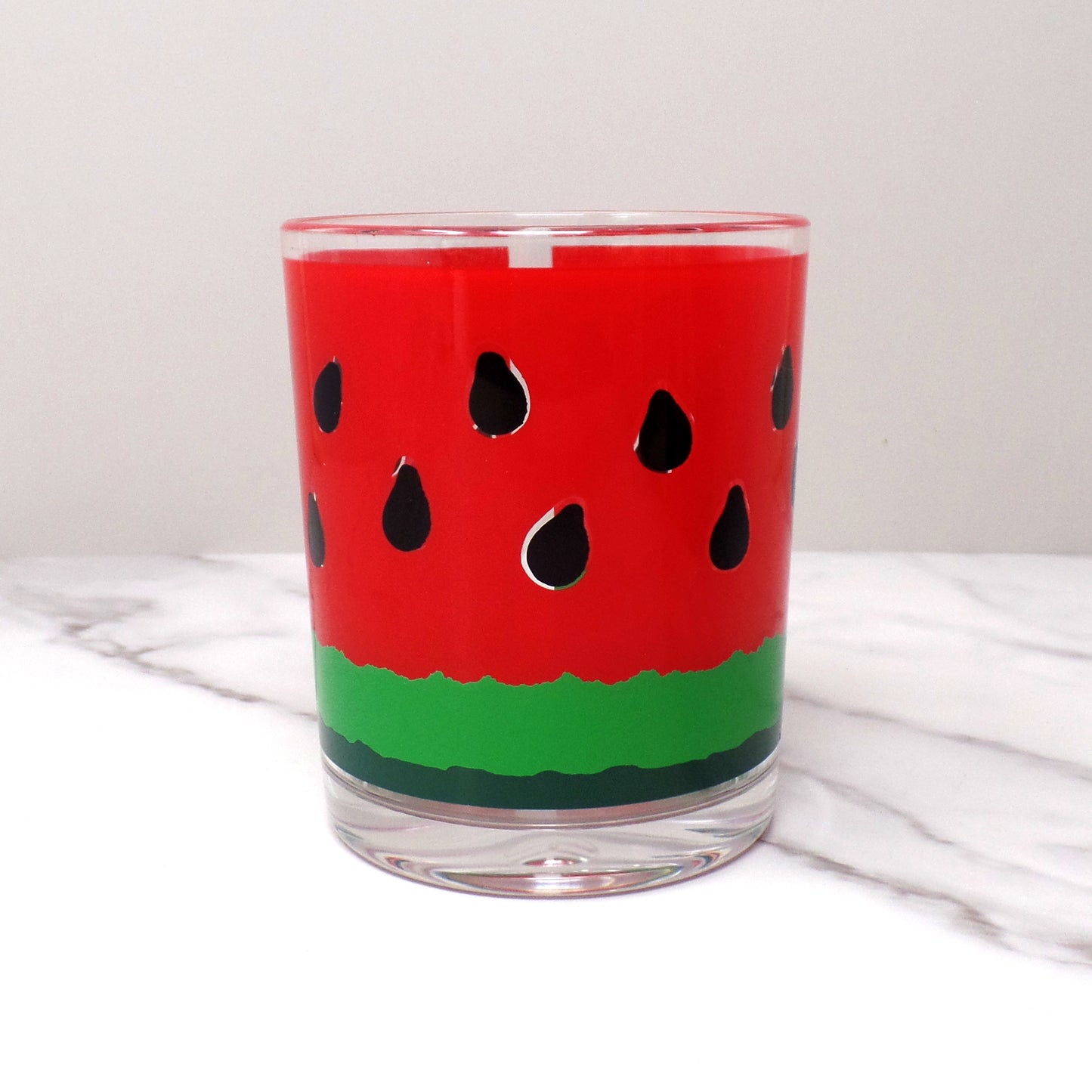 Vintage Acrylic Stotter Watermelon Tumblers, set of 4, In Original Box (1980s)