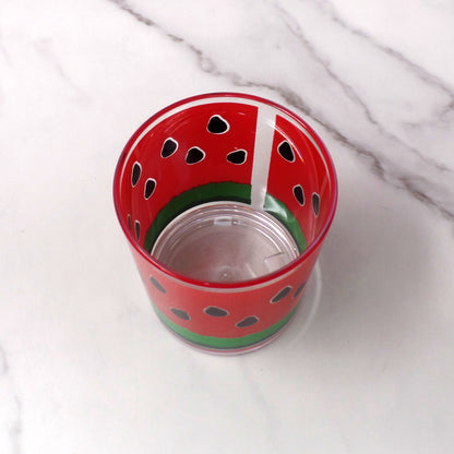 Vintage Acrylic Stotter Watermelon Tumblers, set of 4, In Original Box (1980s)