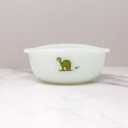 Vintage Anchor Hocking Fire-King Hart BC Comics Milk Glass Cereal Bowl (1970s)