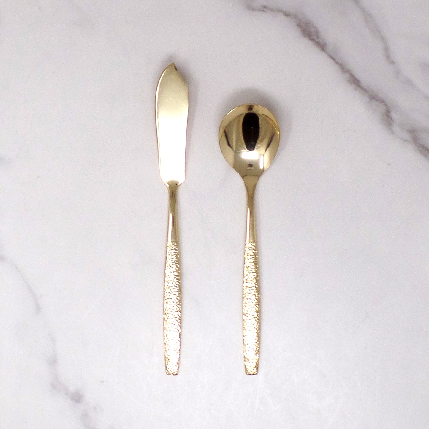 Vintage Lifetime Cutlery Gold Plated Stainless Steel Flatware, 50 Piece Service for 8 (1970s)