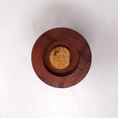 Vintage Layered Wood Salt Shaker (1970s)