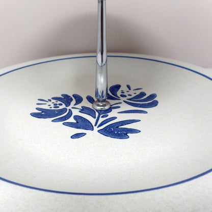 Vintage Ceramic Pfaltzgraff Yorktowne Tiered Serving Platter (1980s-90s)