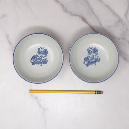 Vintage Ceramic Pfaltzgraff Yorktowne Small Cereal / Soup Bowl, set of 2 (1960s)