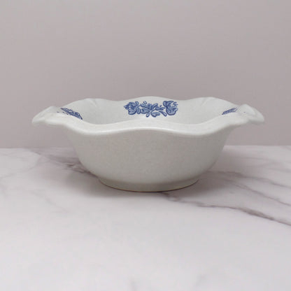 Vintage Ceramic Pfaltzgraff Yorktowne Small Scalloped Edge Serving Bowl (1980s)
