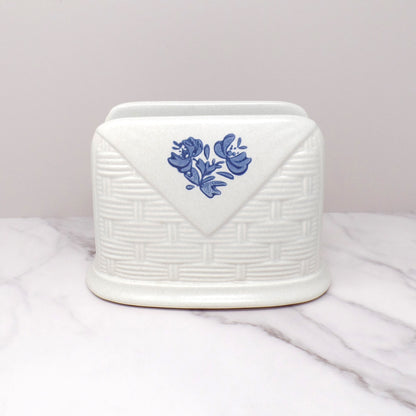 Vintage Ceramic Pfaltzgraff Yorktowne Basketweave Napkin Holder (1980s-90s)