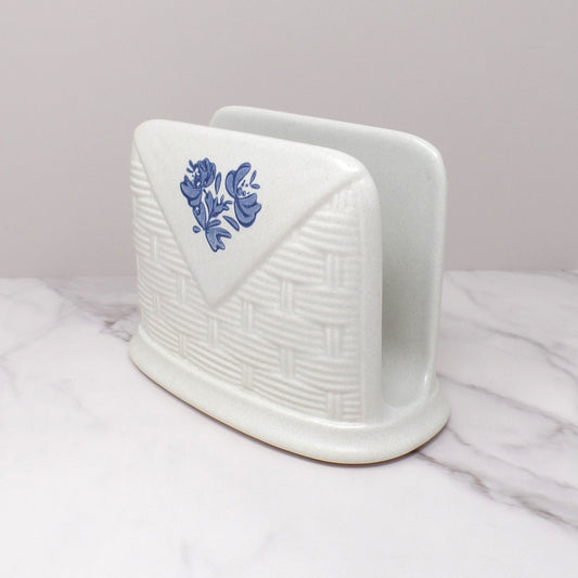 Vintage Ceramic Pfaltzgraff Yorktowne Basketweave Napkin Holder (1980s-90s)