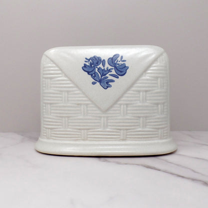 Vintage Ceramic Pfaltzgraff Yorktowne Basketweave Napkin Holder (1980s-90s)