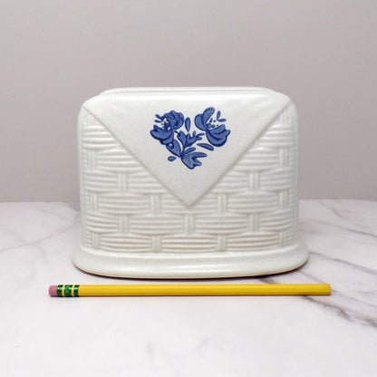 Vintage Ceramic Pfaltzgraff Yorktowne Basketweave Napkin Holder (1980s-90s)
