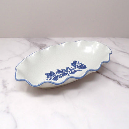Vintage Ceramic Pfaltzgraff Yorktowne Fluted Relish Bowl (1980s-90s)