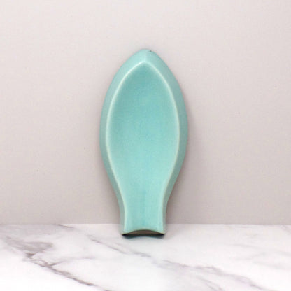 Vintage Turquoise Ceramic Fish-Shaped Spoon Rest (1950-60s)
