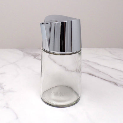Vintage Bloomfield Restaurant Ware Sugar Pourer, Glass and Chrome (1960s-1970s)