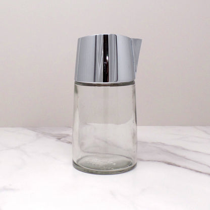 Vintage Bloomfield Restaurant Ware Sugar Pourer, Glass and Chrome (1960s-1970s)
