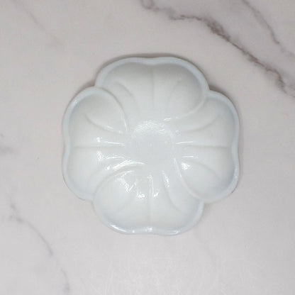 Vintage Milk Glass Dogwood Flower Ashtray / Trinket Dish