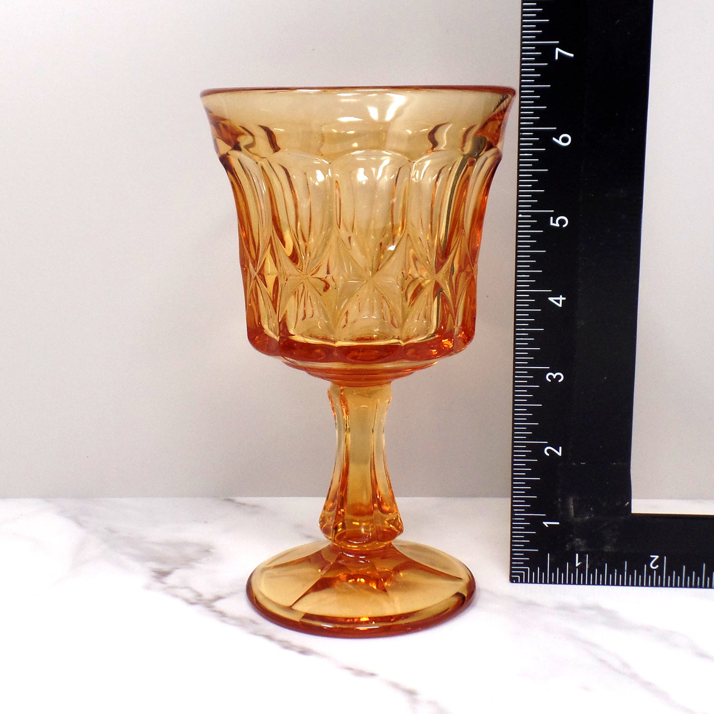 Vintage Noritake Amber Perspective Water Goblets, set of 2 (1970-85)