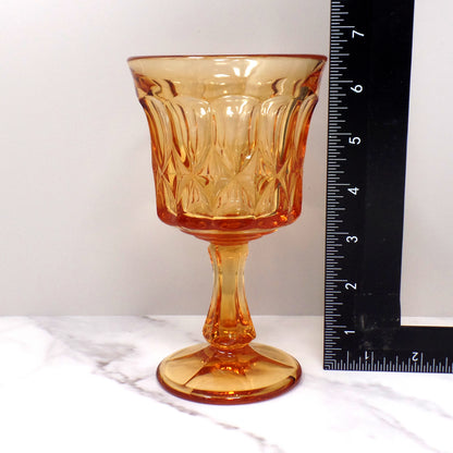 Vintage Noritake Amber Perspective Water Goblets, set of 2 (1970-85)