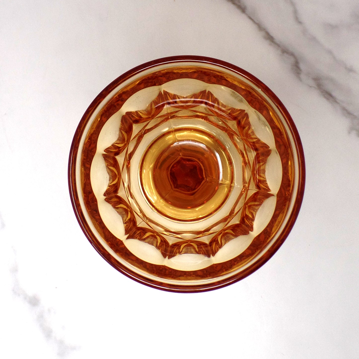 Vintage Noritake Amber Perspective Water Goblets, set of 2 (1970-85)