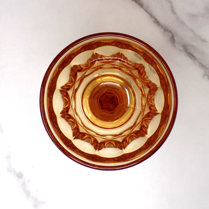 Vintage Noritake Amber Perspective Water Goblets, set of 2 (1970-85)